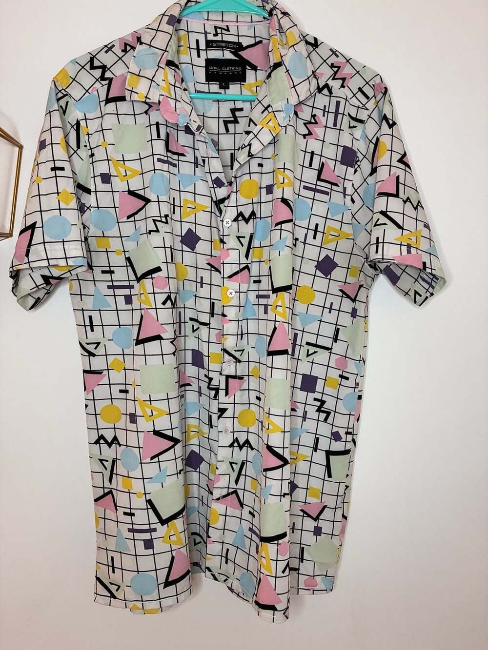 Drill Clothing Co. Retro Abstract Short Sleeve Shirt Size L